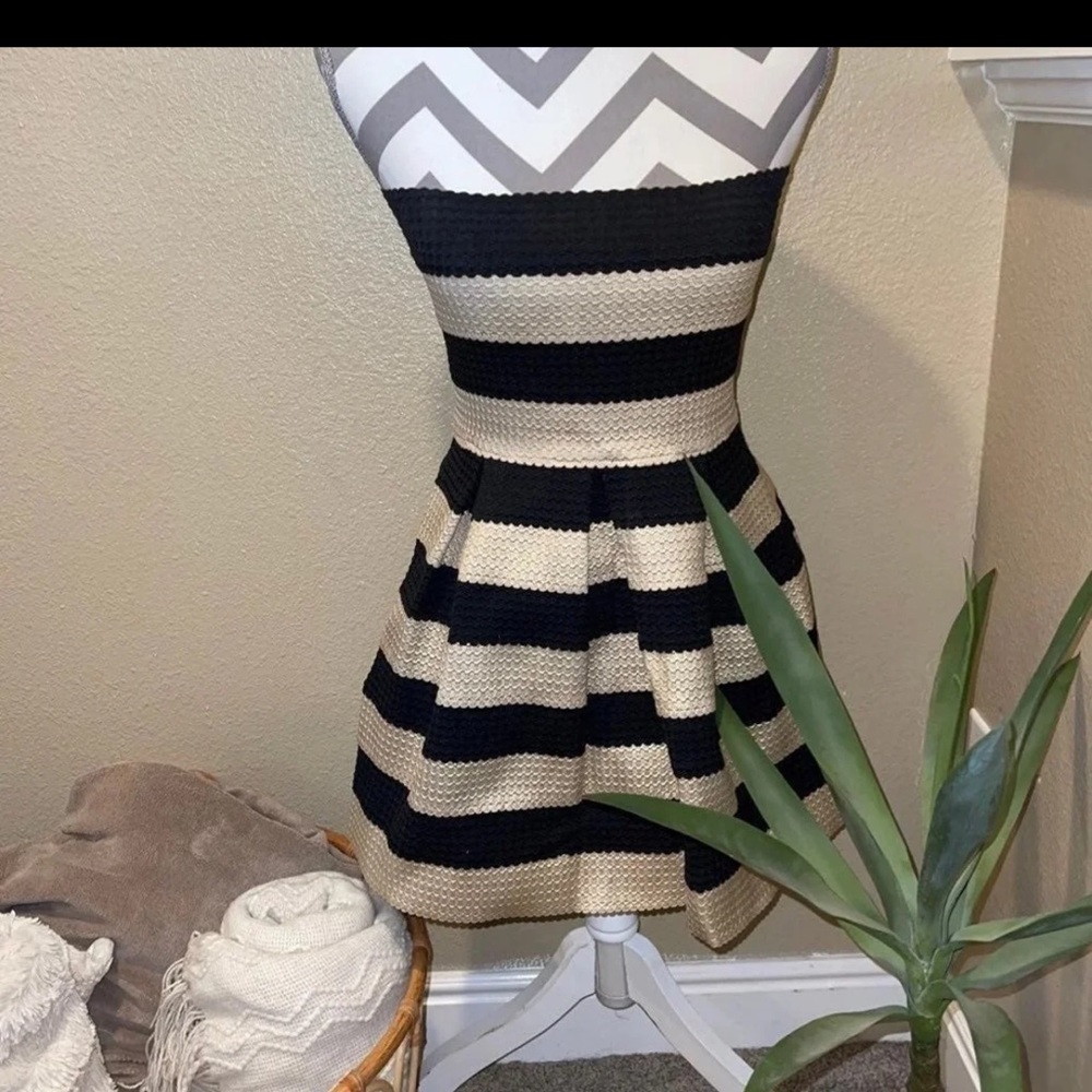 Gold and black dress